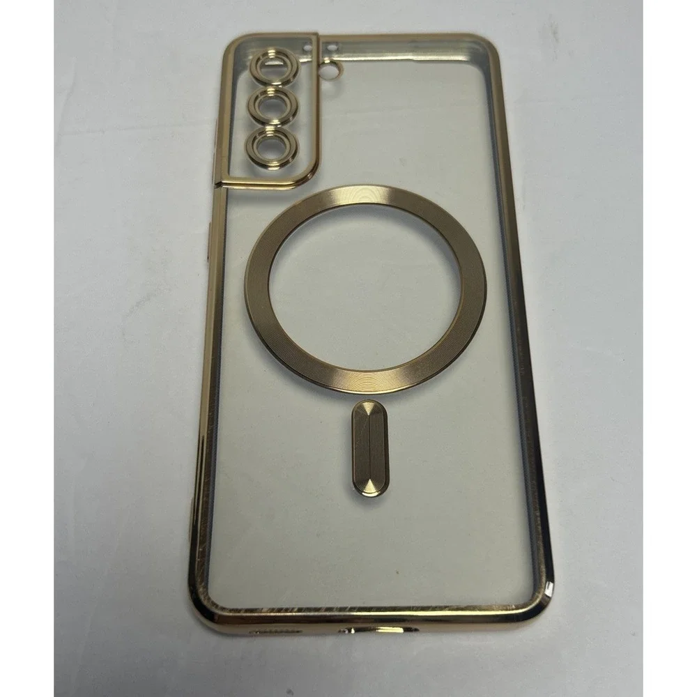 Clear And Gold Case Samsung Galaxy S26 Ultra S25 S24 S23 S22